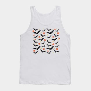 Halloween Bats And Pumpkins Tank Top